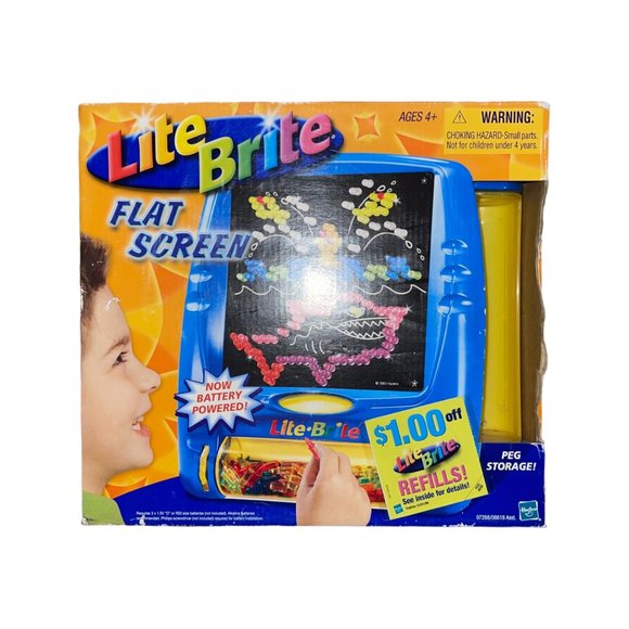 New Lite Brite Flat Screen Console Battery Powered Peg Storage Multiple Designs - Picture 1 of 6